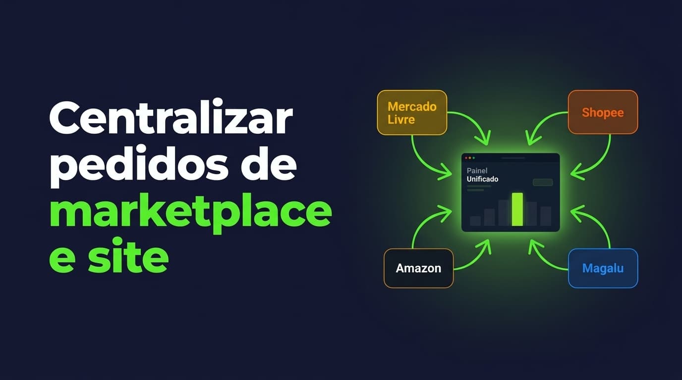 Centralizar pedidos de marketplace e site em um painel