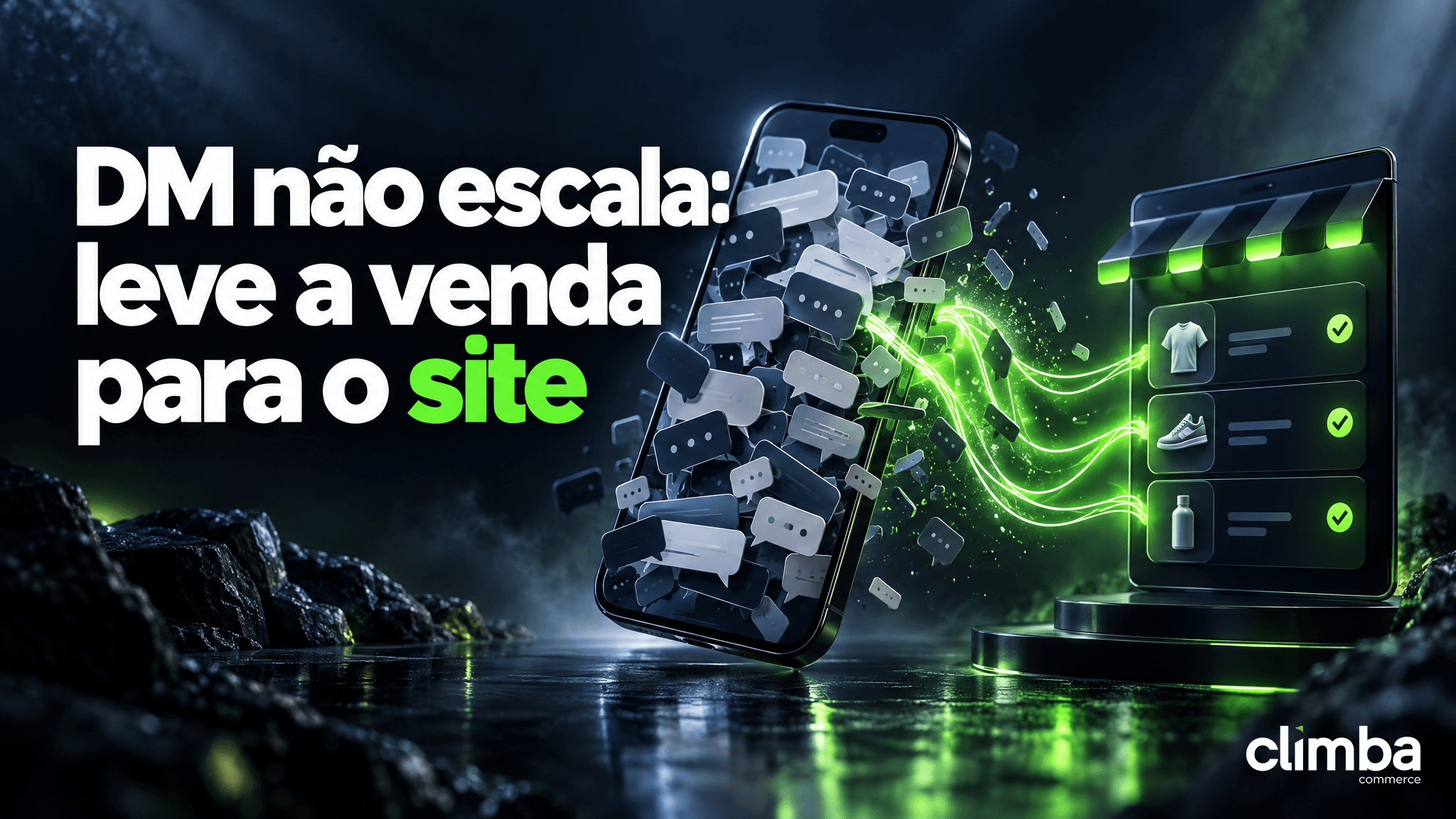 DM não escala: do Instagram para o site sem parar de vender