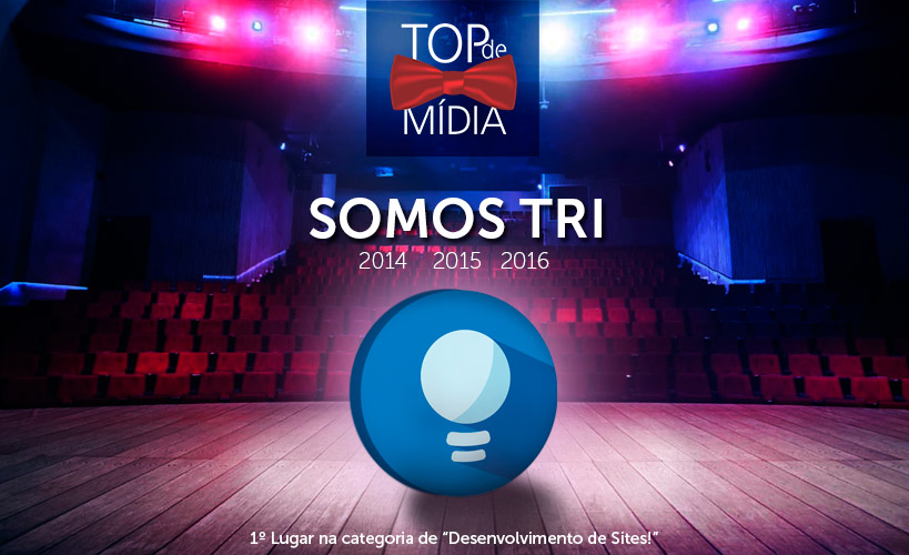 Idealize Tecnologia foi destaque no TOP de Mídia 2016! 1º lugar na Categoria de Desenvolvimento de Sites